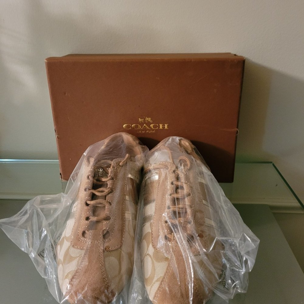 COACH REMONNA 12CM SIG C/MET SNEAKERS SZ 7.5 - Picture 2 of 6